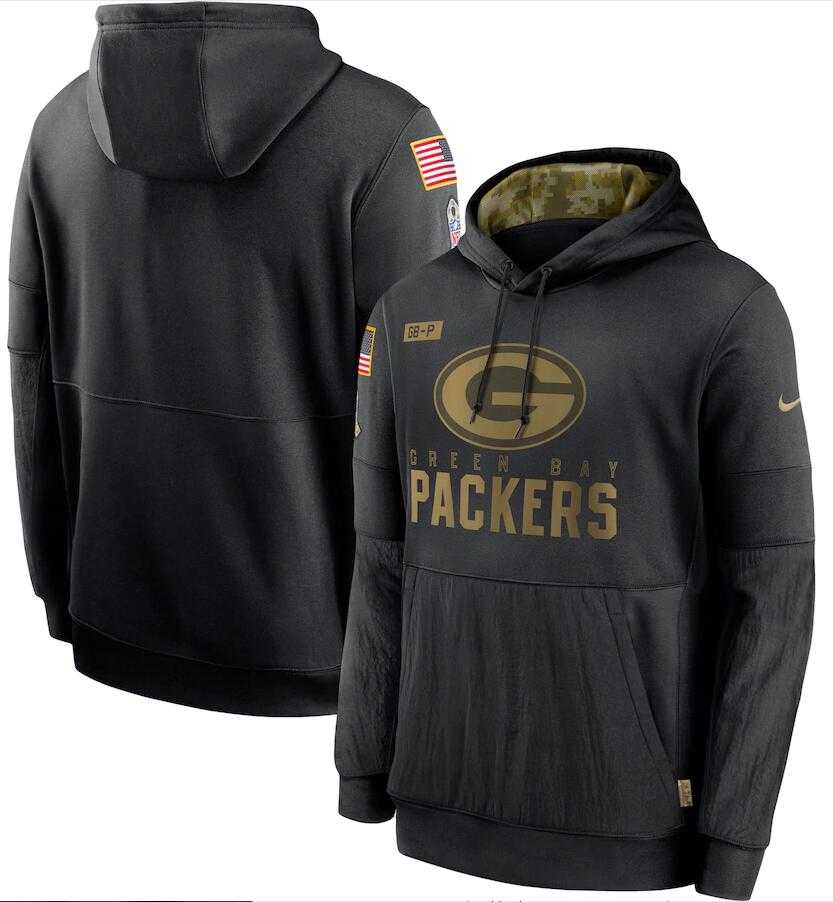 Men's Green Bay Packers Nike Black 2020 Salute to Service Sideline Performance Pullover Hoodie,We sell and wholesale Men's Green Bay Packers Nike Black 2020 Salute to Service Sideline Performance Pullover Hoodie on line form chian!